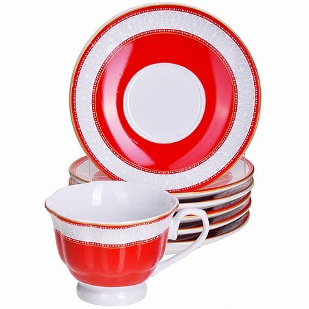 Кофейный набор 12пр 80мл фарфор LR (28597)