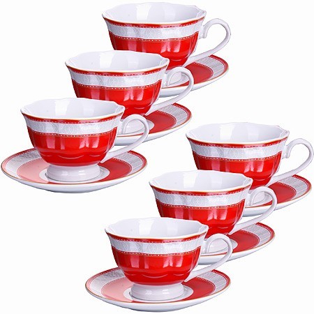 Кофейный набор 12пр 80мл фарфор LR (28597)