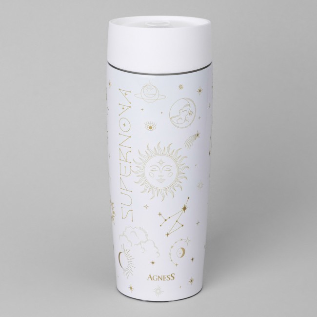 Термокружка agness "supernova white" 360мл Agness (709-109)