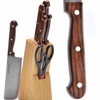 Набор ножей 7пр на подст. + топор Mayer&Boch (27426)