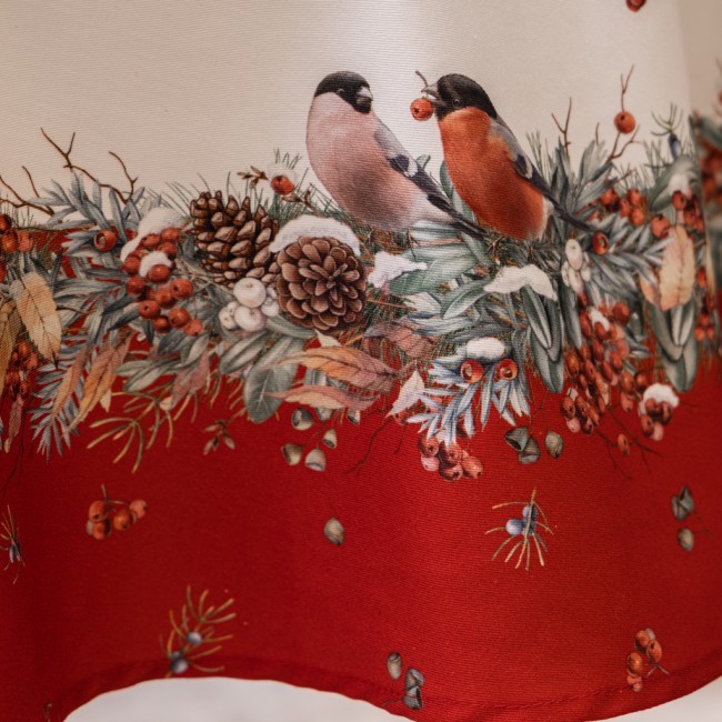 Скатерть круглая "морозко . снегири"150см ,красный, 100% хлопок ,твил с пропиткой Lefard (850-745-23) Скатерть круглая "морозко . снегири"150см ,красный, 100% хлопок ,твил с пропиткой Lefard (850-745-23)