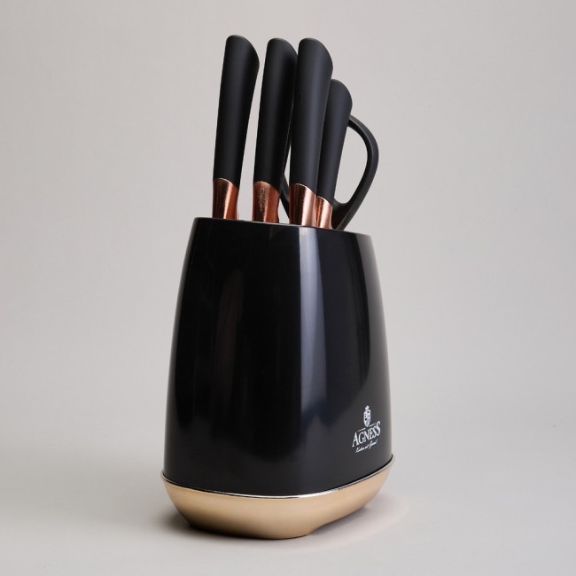 Набор ножей agness на пластиковой подставке, 7 предметов Agness (911-784) Набор ножей agness на пластиковой подставке, 7 предметов Agness (911-784)