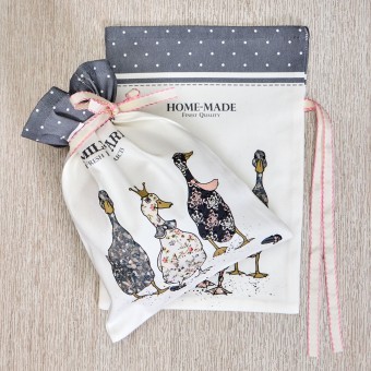 Набор мешочков из 2-х шт "family farm" 20х29см,100% хлопок,графит,твил,пропитка Lefard (850-747-91)