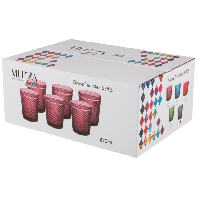 Набор стаканов "гранат" из 6шт. серия "muza color" 280мл. / в=10 см Lefard (781-164) Набор стаканов "гранат" из 6шт. серия "muza color" 280мл. / в=10 см Lefard (781-164)