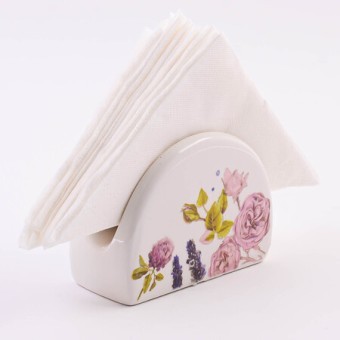 Салфетница Розовый сад доломит LR (60262) Салфетница Розовый сад доломит LR (60262)