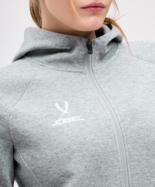 Худи на молнии женское JOGEL ESSENTIAL Athlete Hooded FZ Jacket W, серый (2111635)