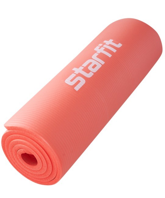 Коврик для йоги и фитнеса STARFIT FM-301, NBR, 183x61x1,5 см, коралловый (1007338)