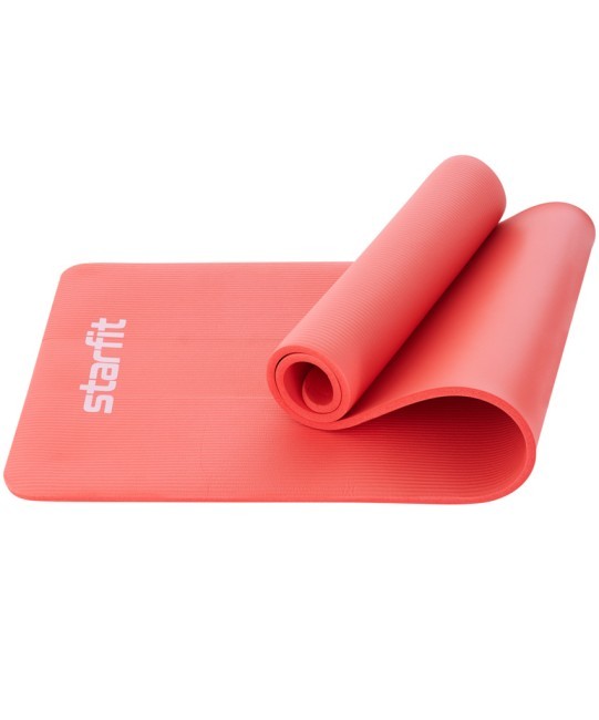Коврик для йоги и фитнеса STARFIT FM-301, NBR, 183x61x1,5 см, коралловый (1007338)