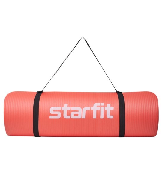 Коврик для йоги и фитнеса STARFIT FM-301, NBR, 183x61x1,5 см, коралловый (1007338)