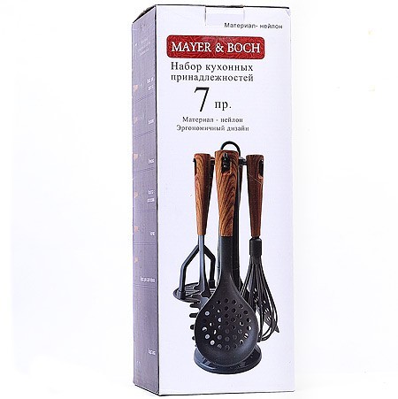 Кухонный набор на подставка 7 пр нейлон/термопластик Mayer&Boch (29522)