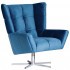 Кресло вращающееся велюр синий 90*87*100см - TT-00001403