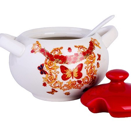 Сахарница с крышкой 375мл с ложкой 3пр Романтика доломит LR (30778) Сахарница с крышкой 375мл с ложкой 3пр Романтика доломит LR (30778)