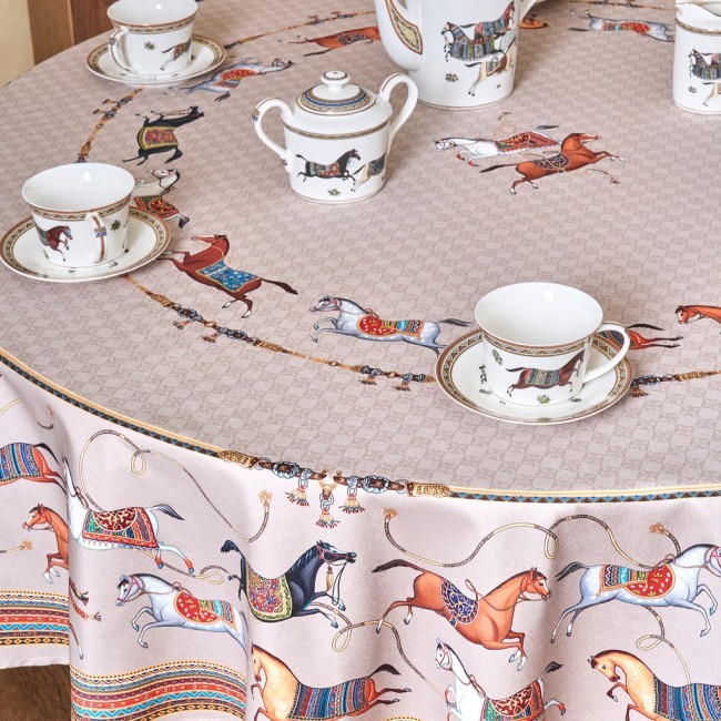 Скатерть круглая "passage" 190см ,капучино, 100% хлопок,твил,пропитка Lefard (850-760-25)