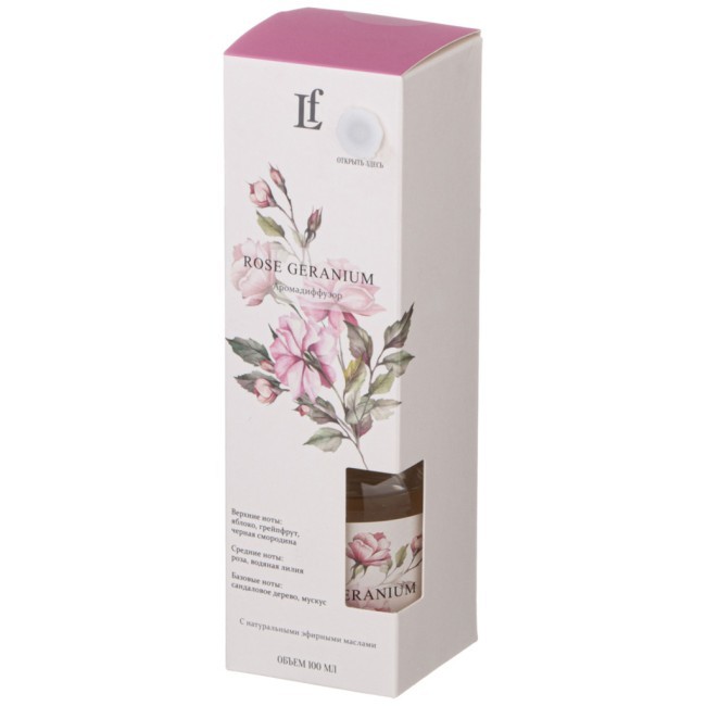 Диффузор ароматический "rose geranium" 100 мл Lefard (625-126)