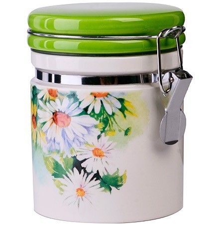 Банка для сыпучих 500мл Ромашки дол/металл LR (30756) Банка для сыпучих 500мл Ромашки дол/металл LR (30756)