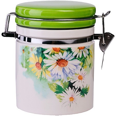 Банка для сыпучих 500мл Ромашки дол/металл LR (30756) Банка для сыпучих 500мл Ромашки дол/металл LR (30756)