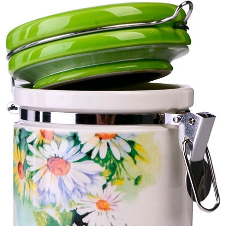 Банка для сыпучих 500мл Ромашки дол/металл LR (30756) Банка для сыпучих 500мл Ромашки дол/металл LR (30756)