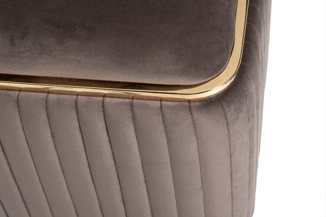 Пуф Glarus, велюр коричневый 45*45*45 см (TT-00009827)