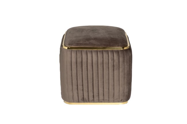 Пуф Glarus, велюр коричневый 45*45*45 см (TT-00009827)