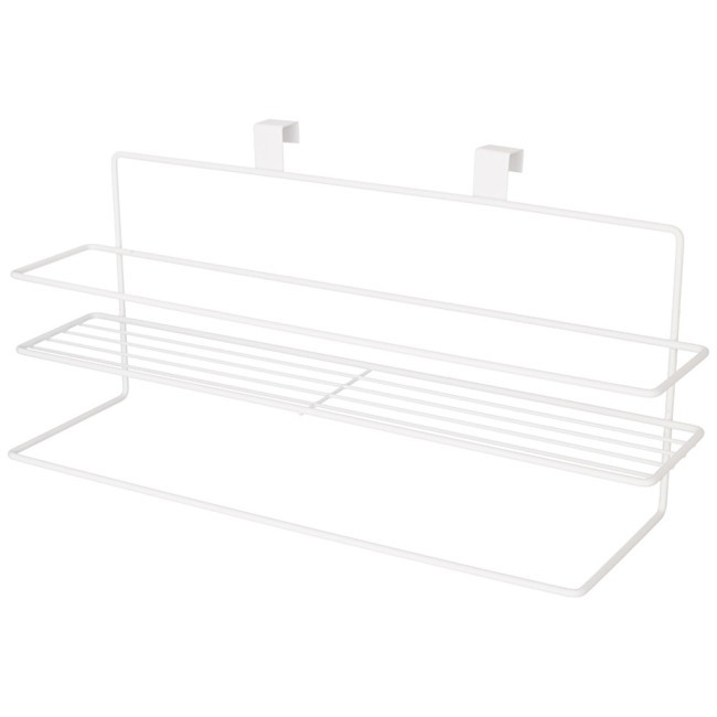 Навесной держатель для полотенца с полкой 40*12*16 см цвет: белый Agness (768-715) Навесной держатель для полотенца с полкой 40*12*16 см цвет: белый Agness (768-715)