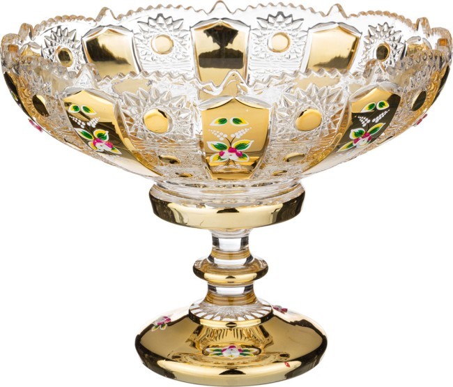 Фруктовница на ножке "lefard gold glass" диаметр=30 см. высота=23 см. Lefard (195-107)