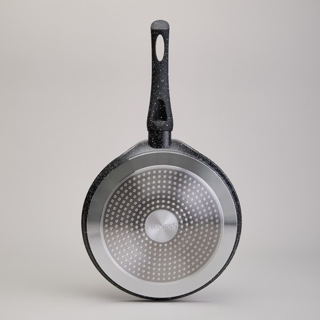 Сковорода блинная agness с антипригарным покрытием "black marble", 24х2см, индукционное дно Agness (932-523) Сковорода блинная agness с антипригарным покрытием "black marble", 24х2см, индукционное дно Agness (932-523)