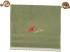 Полотенце "маки",40*70 см.,зеленое,с кружевом,вышивка махра,100% х/б SANTALINO (850-331-5)