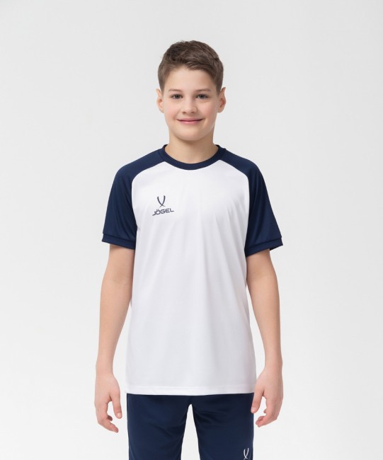 Футболка игровая JÖGEL CAMP Reglan Jersey, белый/темно-синий, детский (702227)