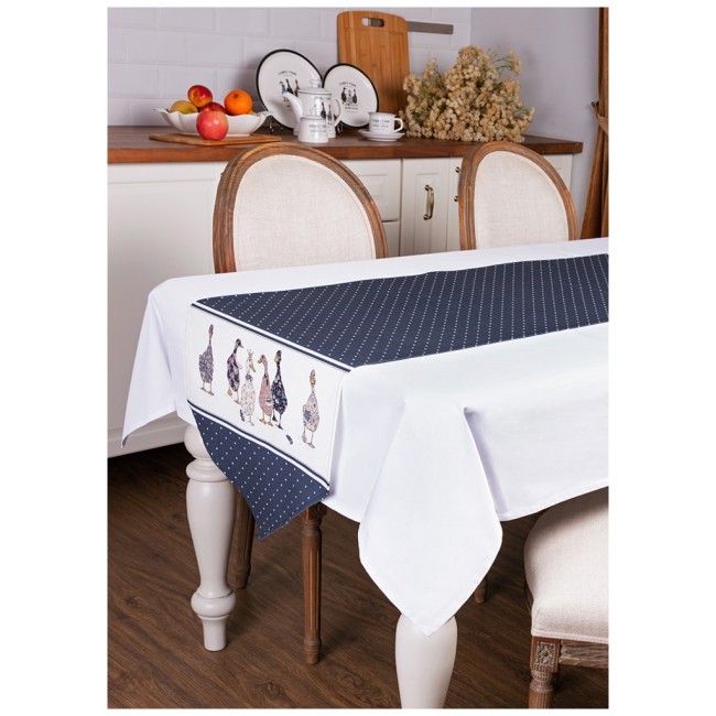 Дорожка на стол "family farm", 45х188см,синий,100% хлопок,твил,пропитка Lefard (850-742-3) Дорожка на стол "family farm", 45х188см,синий,100% хлопок,твил,пропитка Lefard (850-742-3)