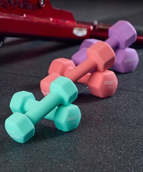 Гантель неопреновая STARFIT DB-201 3 кг, коралловый (2103517)