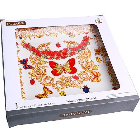 Блюдо квадратное 22х22см Романтика доломит LR (30785) Блюдо квадратное 22х22см Романтика доломит LR (30785)