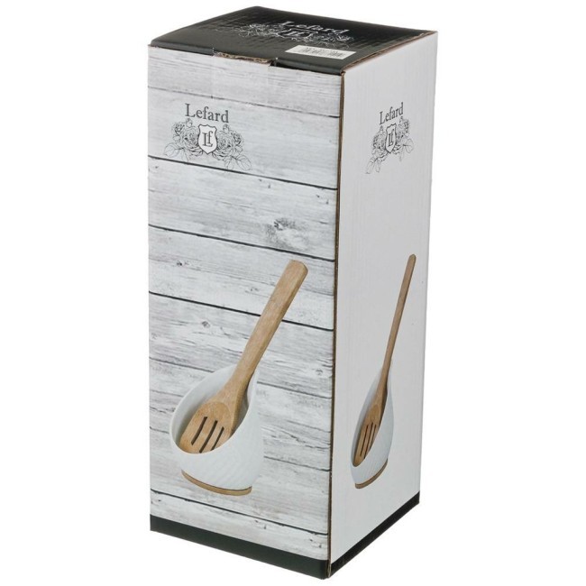 Подставка под ложку lefard "native" 10*10*11,5 см с дер. лопаткой Lefard (587-141)