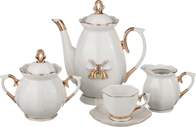 Кофейный сервиз на 6 персон "venezia" 15 пр. 910/400/200/120 мл.под. упак. Lefard (55-2303)