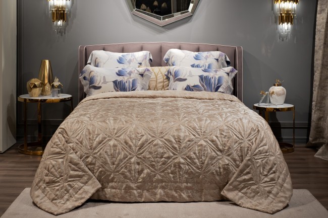 Кровать Odry c подъем.мех. велюр лилово-серый Vel19 206*220*120 (TT-00006002)