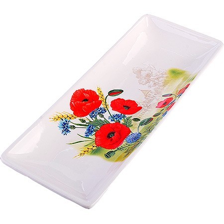 Блюдо сервировочное 28х10,6х3см Цветущие Маки доломит LR (60289) Блюдо сервировочное 28х10,6х3см Цветущие Маки доломит LR (60289)