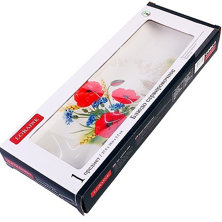 Блюдо сервировочное 28х10,6х3см Цветущие Маки доломит LR (60289) Блюдо сервировочное 28х10,6х3см Цветущие Маки доломит LR (60289)