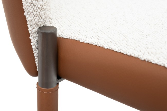 Стул обеденный, экокожа кремовый/терракота 63*54*83см (TT-00013061) Стул обеденный, экокожа кремовый/терракота 63*54*83см (TT-00013061)