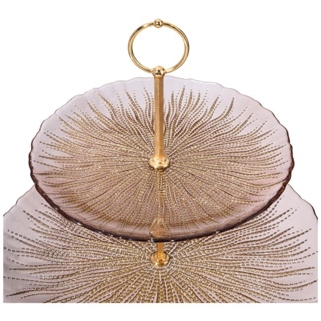 Этажерка 2х-ярусная "sunrays" 21см/28см АКСАМ (339-298) Этажерка 2х-ярусная "sunrays" 21см/28см АКСАМ (339-298)