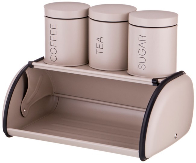 Хлебница agness "velour" металл.35,5х23х14,5см с 3-мя банк. д/сып. прод. d10см, выс12см, 950мл Agness (938-048) Хлебница agness "velour" металл.35,5х23х14,5см с 3-мя банк. д/сып. прод. d10см, выс12см, 950мл Agness (938-048)