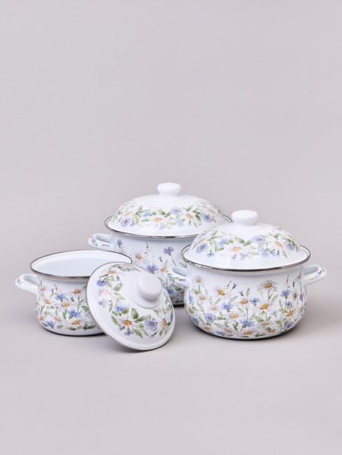 Набор кастрюль agness эмалированных серия "sentiment", 6пр. 1,5/2,8/3,6л, 16х10/20х12/22х13см Agness (934-721) Набор кастрюль agness эмалированных серия "sentiment", 6пр. 1,5/2,8/3,6л, 16х10/20х12/22х13см Agness (934-721)