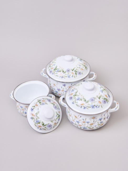 Набор кастрюль agness эмалированных серия "sentiment", 6пр. 1,5/2,8/3,6л, 16х10/20х12/22х13см Agness (934-721) Набор кастрюль agness эмалированных серия "sentiment", 6пр. 1,5/2,8/3,6л, 16х10/20х12/22х13см Agness (934-721)