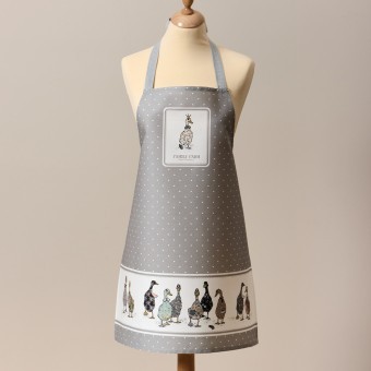 Фартук "family farm",60х70см 100% хлопок,серый, кайма,твил,пропитка Lefard (850-750-7)