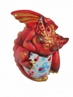 Картина Красный дракон с кристаллами Swarovski (3036)