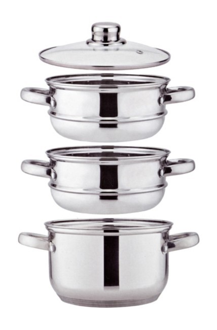 Кастрюля-пароварка agness 3-х ярусная, 4 предмета, серия "classic" диаметр=18см, 2,5л Agness (933-501) Кастрюля-пароварка agness 3-х ярусная, 4 предмета, серия "classic" диаметр=18см, 2,5л Agness (933-501)