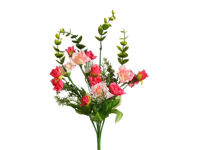Цветок искусственный "чайная роза" высота=31 см. Huajing Plastic (23-319)