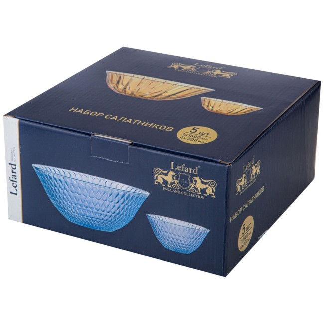 Набор салатников из 5 шт "diamant" 1600 мл/300 мл Lefard (691-064)