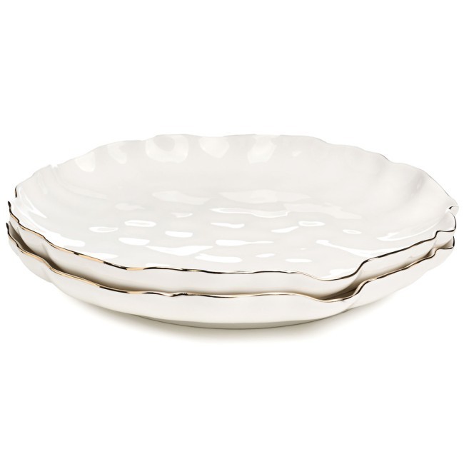 Набор тарелок закусочных lefard "charm" 2 шт. 20*3 см (с золотой линией) Lefard (779-362)