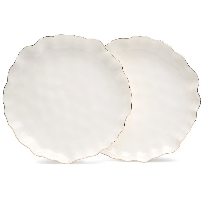 Набор тарелок закусочных lefard "charm" 2 шт. 20*3 см (с золотой линией) Lefard (779-362)