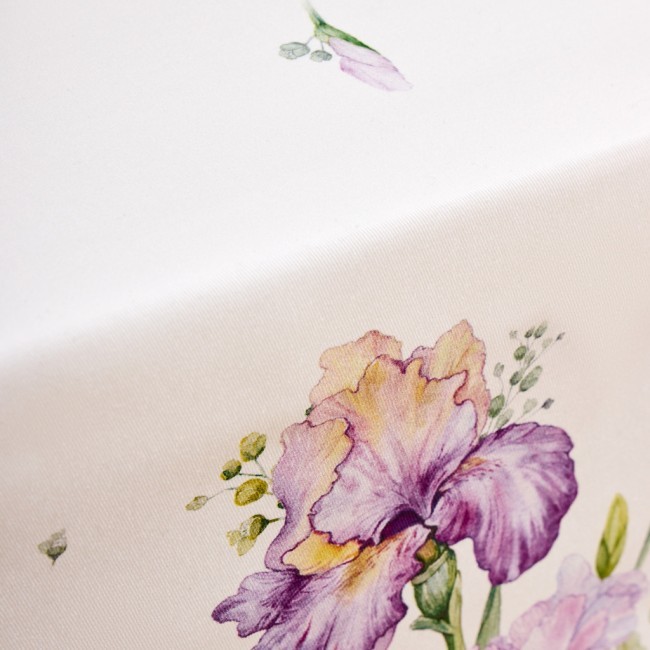 Скатерть "ирисы" 140х180см ,белый, 100% хлопок,твил пропитка Lefard (850-743-2) Скатерть "ирисы" 140х180см ,белый, 100% хлопок,твил пропитка Lefard (850-743-2)