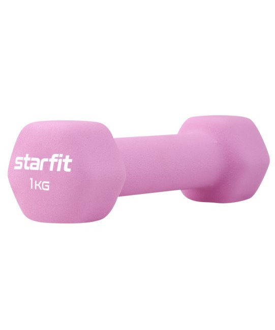 Гантель неопреновая STARFIT DB-201 1 кг, розовый пастельный (2103508) Гантель неопреновая STARFIT DB-201 1 кг, розовый пастельный (2103508)